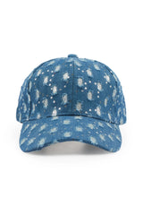 Mosley Denim Blue Rhinestone Trucker Hat