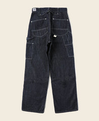 Slub Pearl Yarn Indigo Denim Carpenter Pants