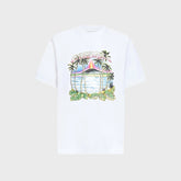 Casablanca Volcano-Print Logo Tee - White