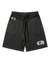 Chrome Hearts Sports Mesh Varsity Shorts Black/Silver