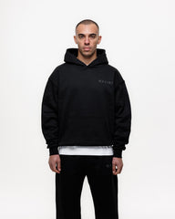 Magiri Core Puff Printed Hoodie in Black
