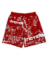 Mixed Emotions Graffiti Shorts Red