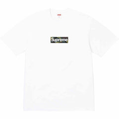 Supreme White Camo Box Logo Cotton Tee
