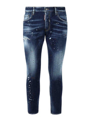 Dsquared2 Easy Wash Skater Navy Blue Jeans