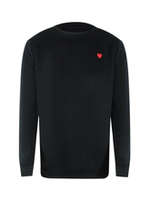 Love Moschino Small Heart Logo Black Sweatshirt