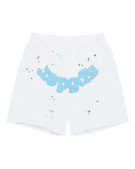 Sp5der OG Logo Sweatshorts White