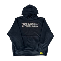 Awful Lot of Cough Syrup Bling Logo Hoodie Black