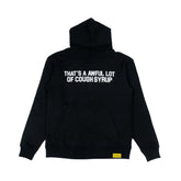Awful Lot of Cough Syrup Spell Out Black White Hoodie