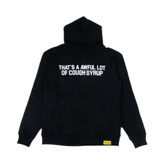 Awful Lot of Cough Syrup Spell Out Black White Hoodie