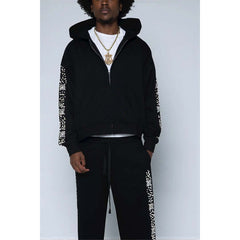 Fraternal What The Pearl Zip Up Hoodie Black