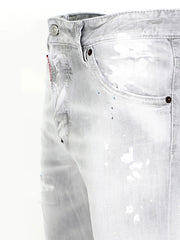 Dsquared2 Multi Paint Abstract Jeans in Grey
