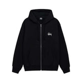 Stussy Basic Zip Up Hoodie Black