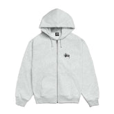Stussy Basic Zip Up Hoodie Grey