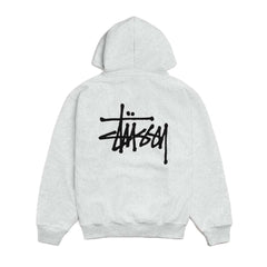 Stussy Basic Zip Up Hoodie Grey