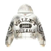 Vale Forever Spiral Zip Up Hoodie Ash Grey