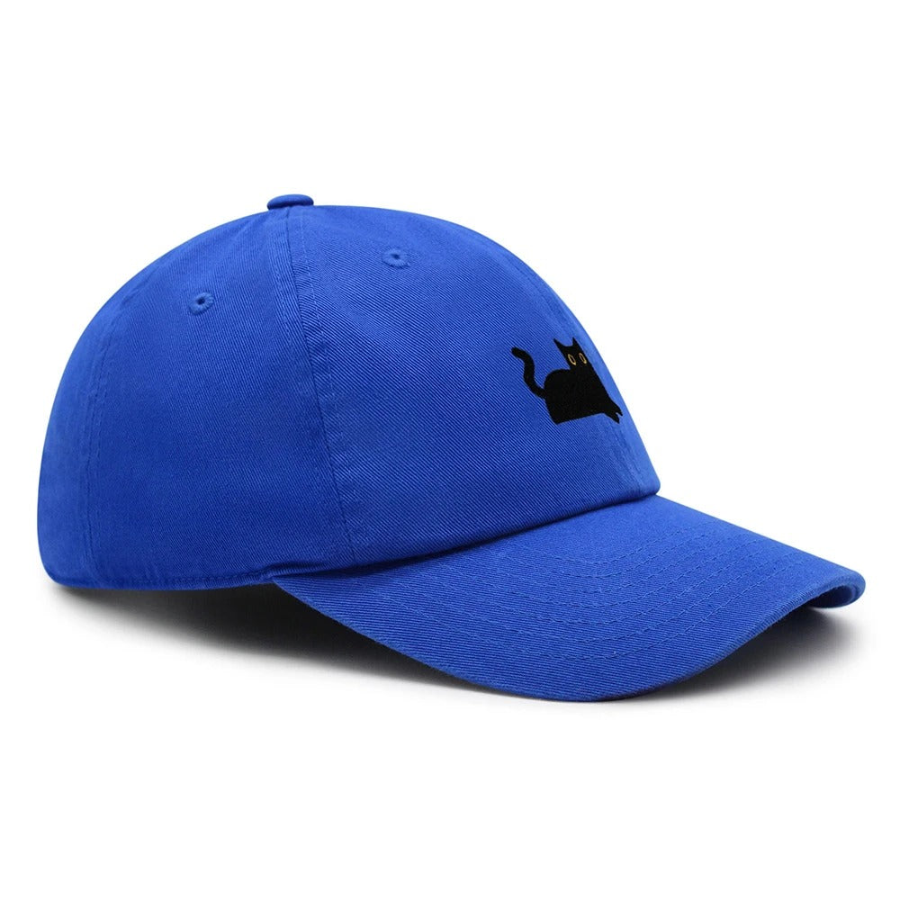 Embroidered Black Cat Baseball Cap