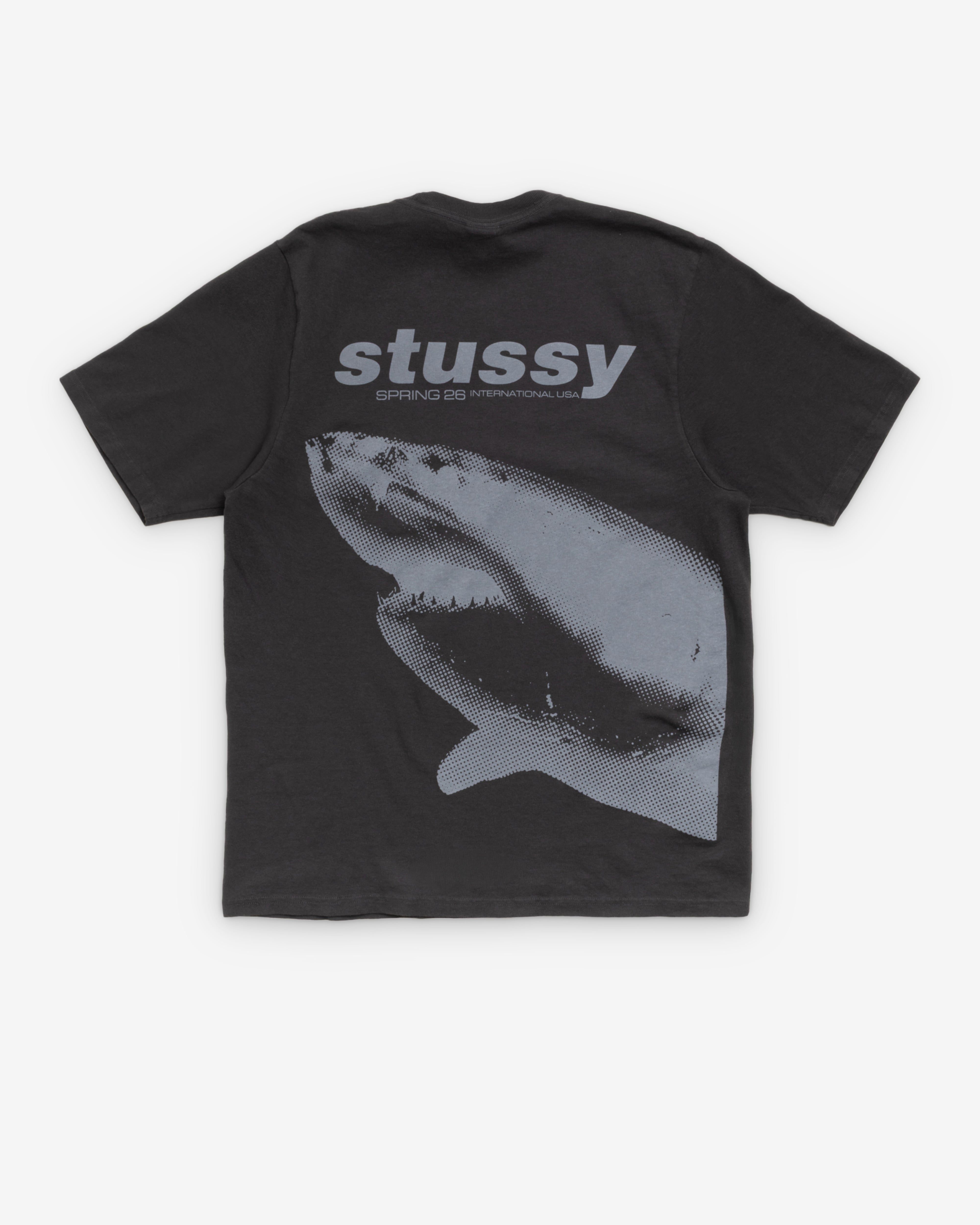 Stüssy - Men's Shark Pig. Dyed Tee - (Faded Black)