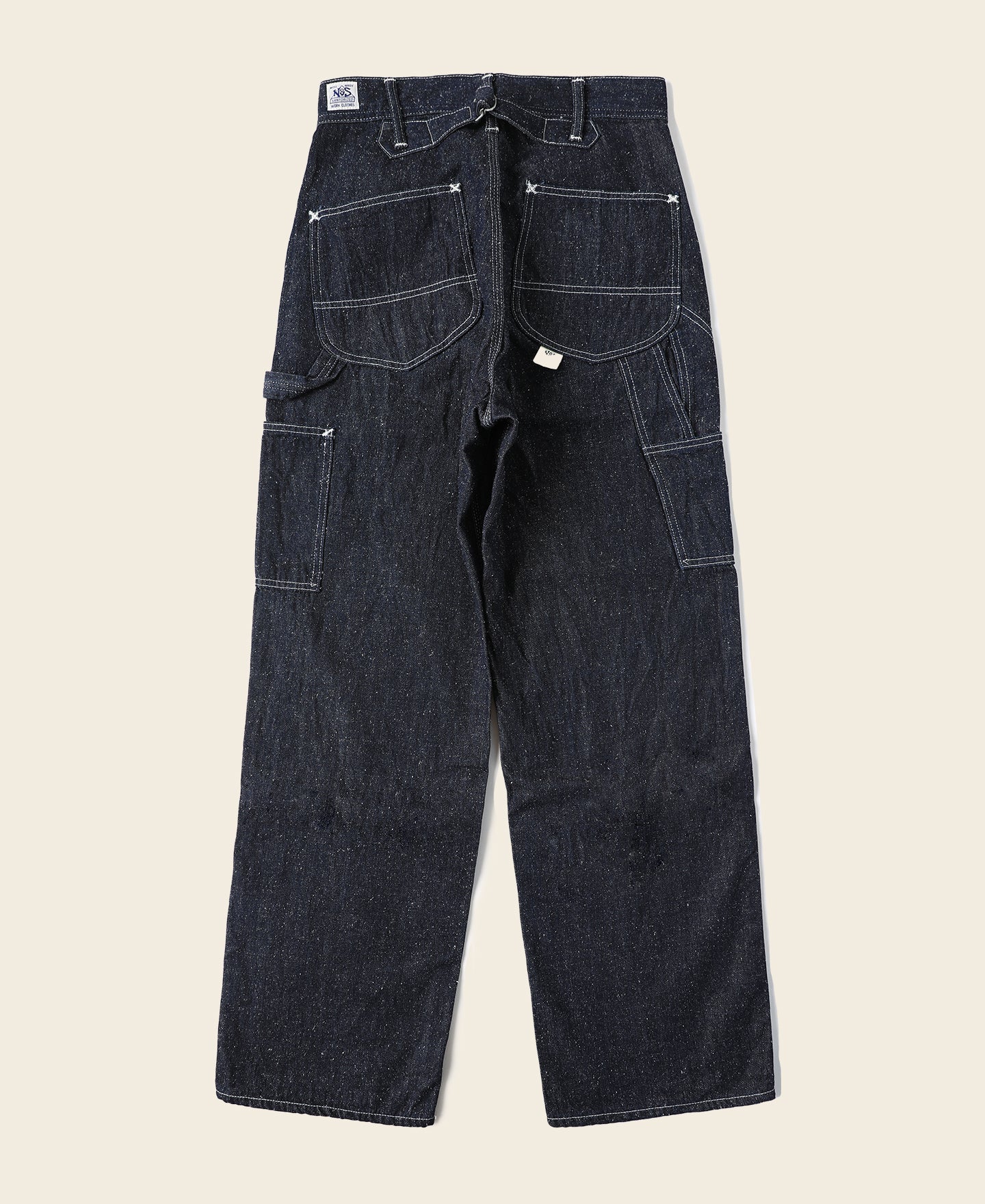 Slub Pearl Yarn Indigo Denim Carpenter Pants