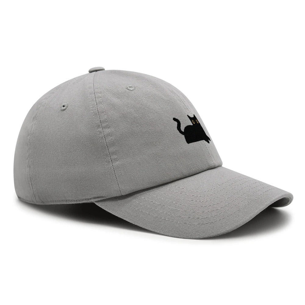 Embroidered Black Cat Baseball Cap