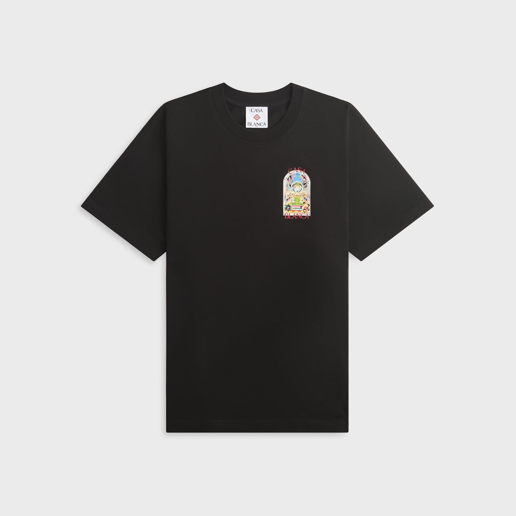 Casablanca Tennis Landscape Short Sleeve Tee - Black
