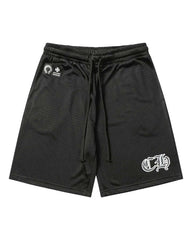 Chrome Hearts Sports Mesh Varsity Shorts Black/Silver