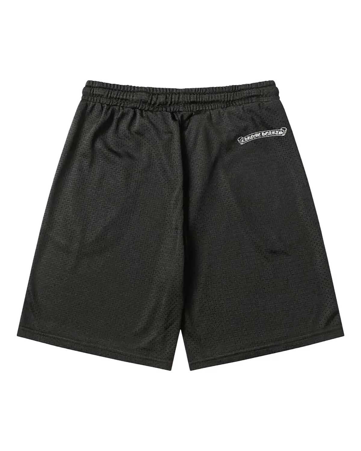 Chrome Hearts Sports Mesh Varsity Shorts Black/Silver