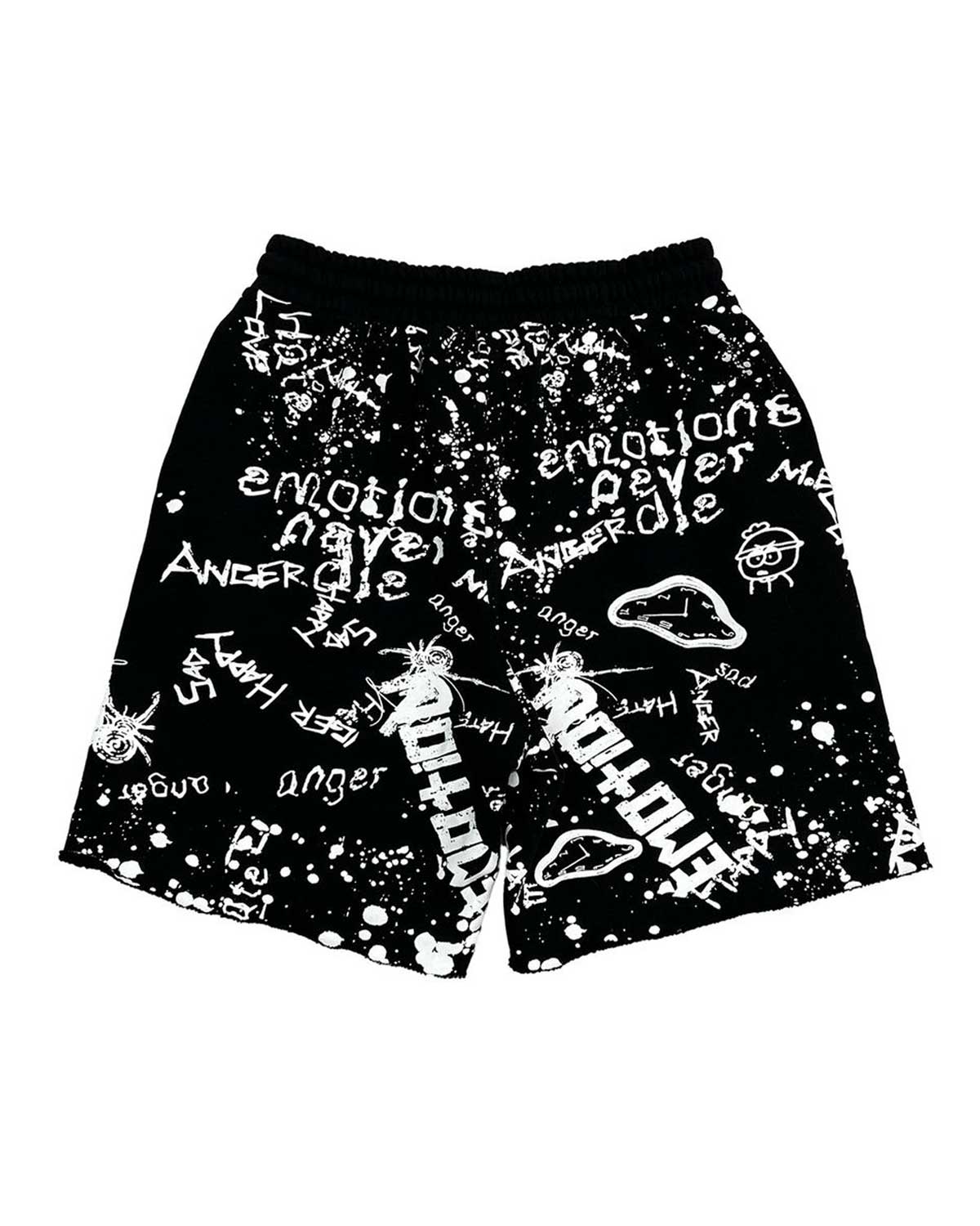 Mixed Emotions Graffiti Shorts Black