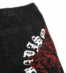 Revenge Web Cross Shorts Black