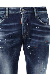 Dsquared2 Easy Wash Skater Navy Blue Jeans