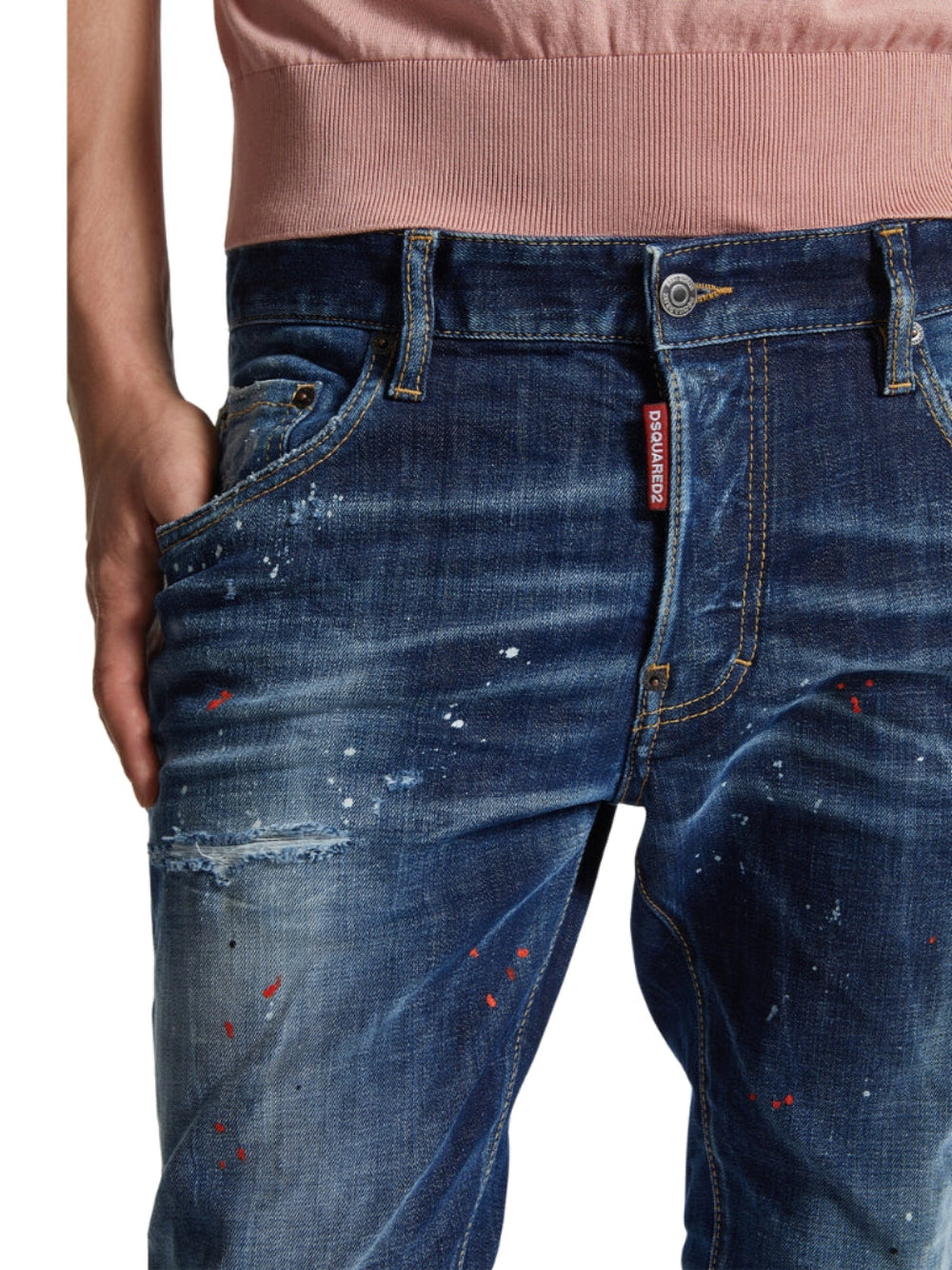 Dsquared2 Easy Wash Skater Navy Blue Jeans