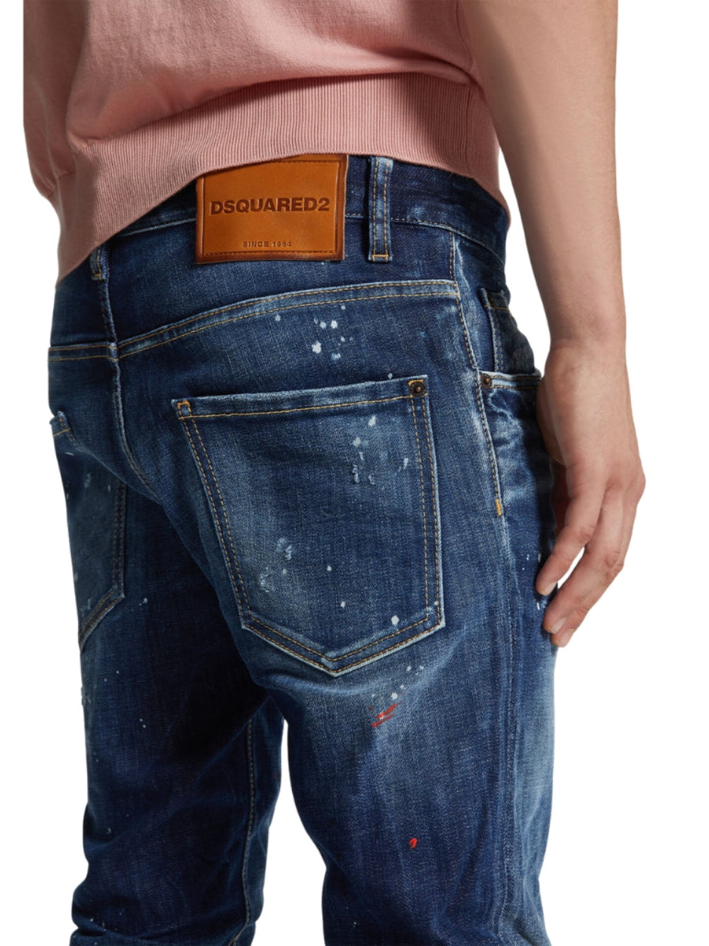 Dsquared2 Easy Wash Skater Navy Blue Jeans