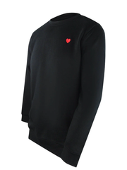 Love Moschino Small Heart Logo Black Sweatshirt
