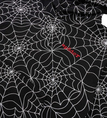 Sp5der Embroidered AOP Hoodie Black