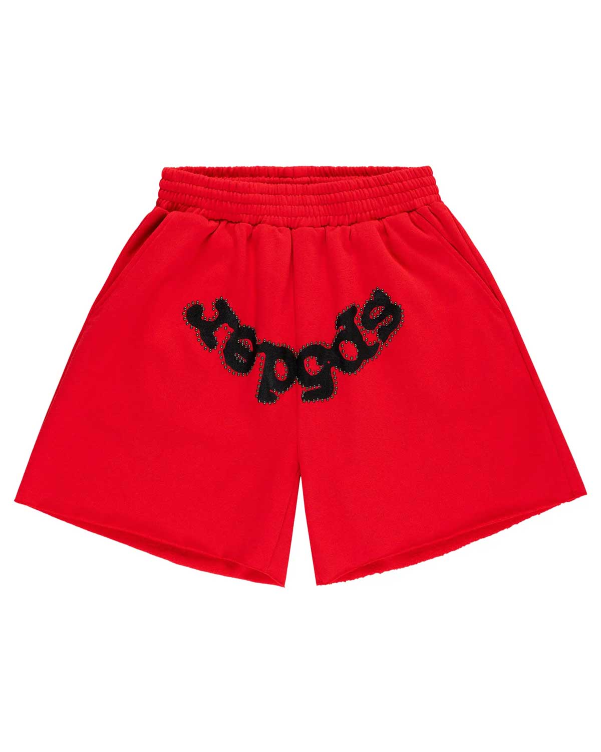Sp5der OG Web Studded Sweatshorts Red