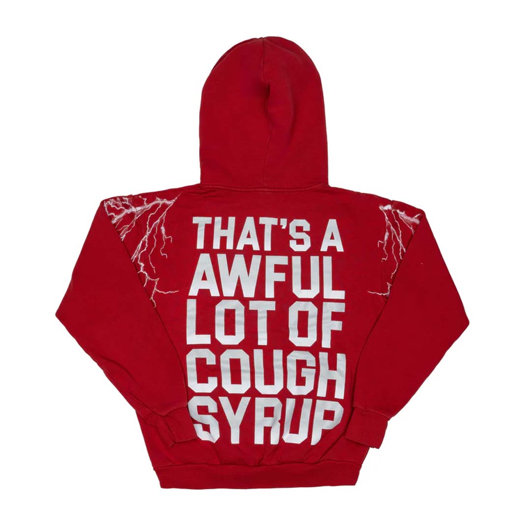 Awful Lot of Cough Syrup Hurricane Hoodie Red