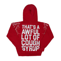 Awful Lot of Cough Syrup Hurricane Hoodie Red