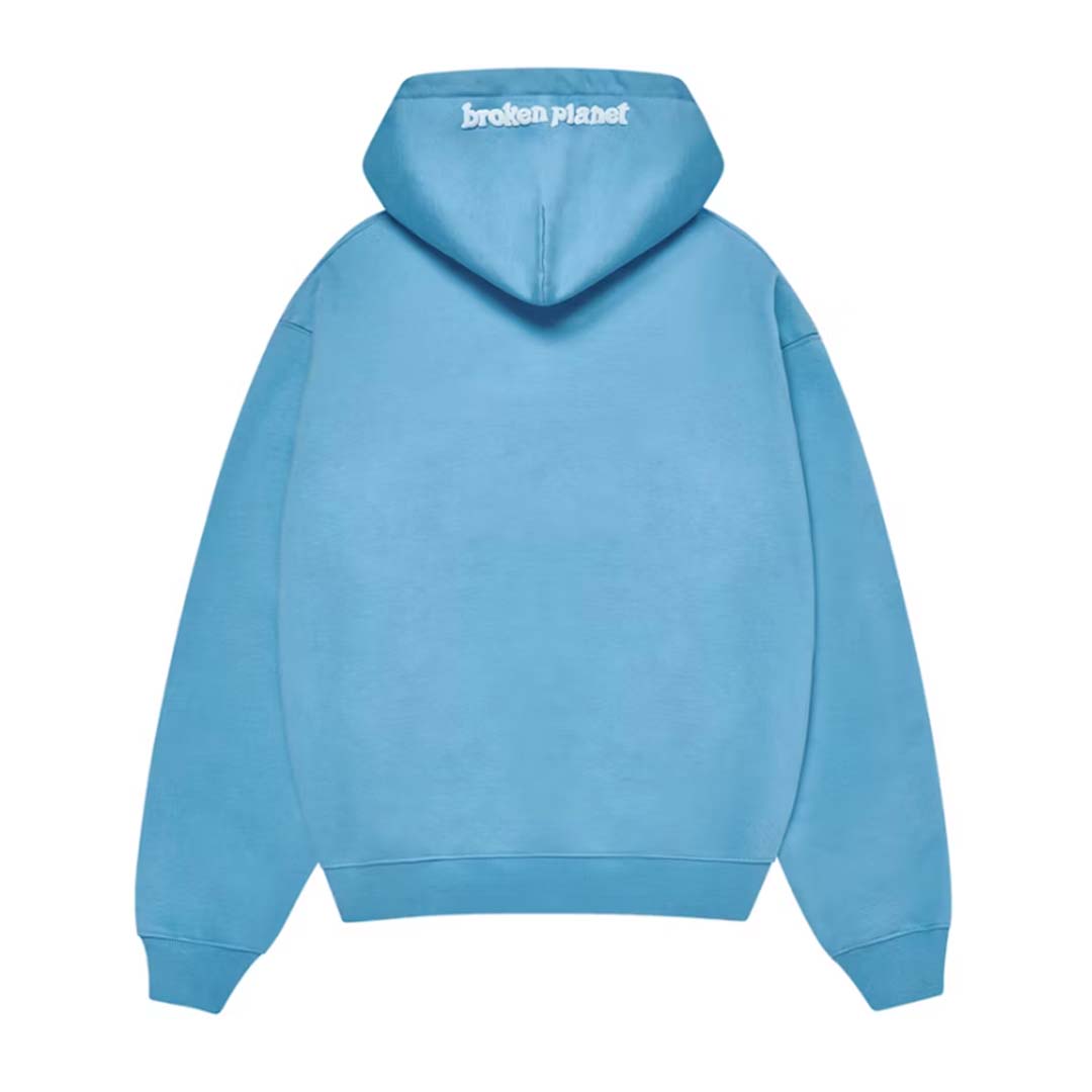 Broken Planet Zip-Up Hoodie Light Blue