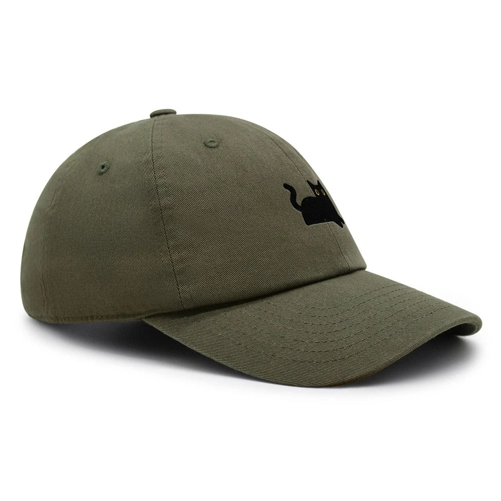 Embroidered Black Cat Baseball Cap