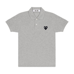 Play - Unisex's Black Emblem Polo Shirt - (T078)(Grey)