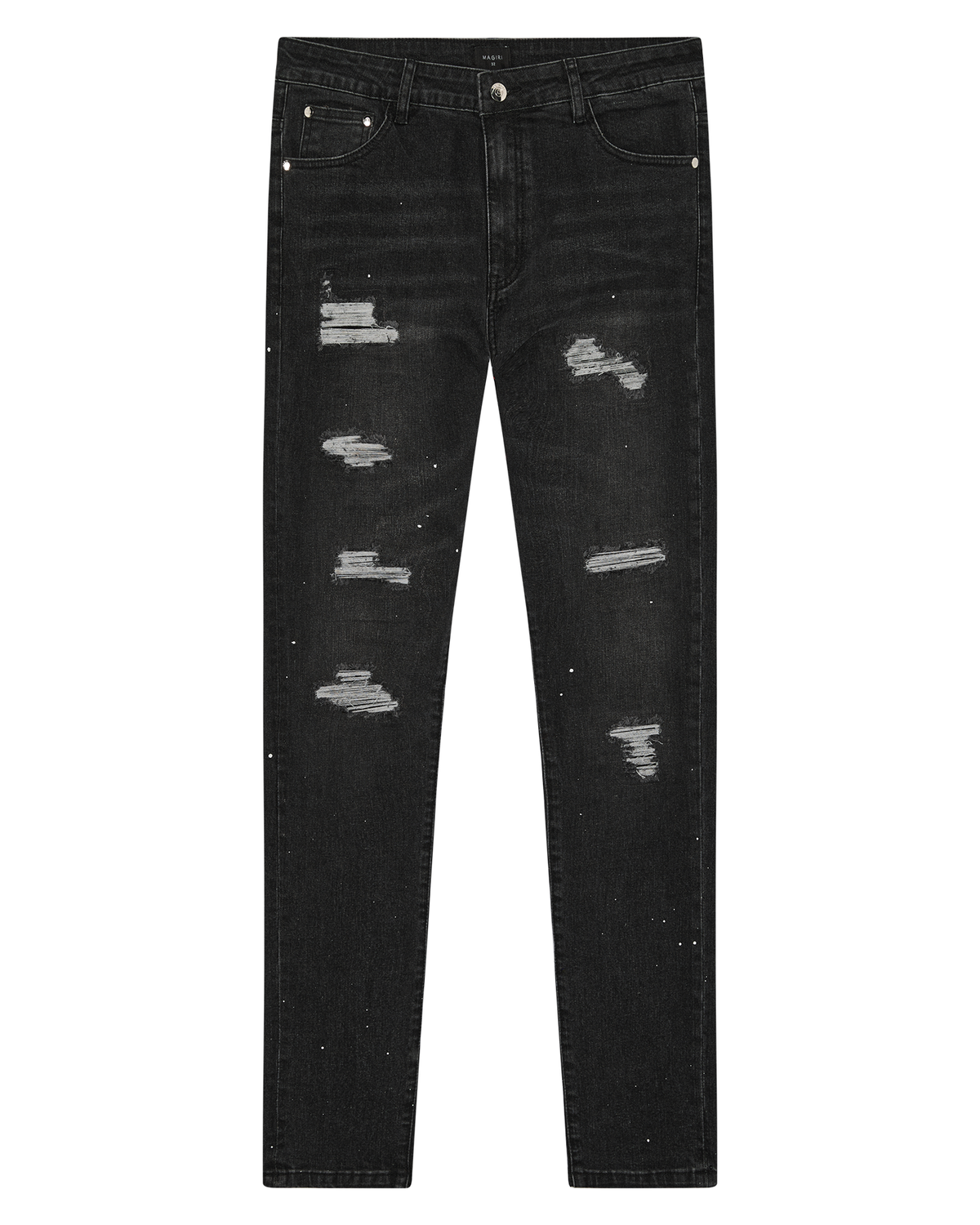 Magiri Noir Ripped Slim Jeans in Black