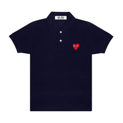 Play - Unisex's Red Emblem Polo Shirt - (T006) (Navy)