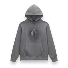RtA Jordan Stone Etched Monogram Hoodie Grey
