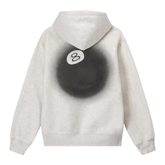 Stussy 8 Ball Fade Hoodie Grey