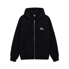Stussy Basic Zip Up Hoodie Black