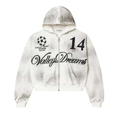Vale Forever White Black Oreo Zip Up Hoodie